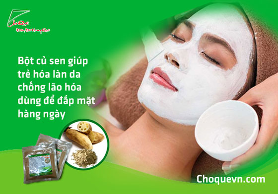 Bột củ sen nguyên chất dưỡng trắng da